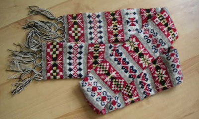 shetland yarn fair isle scarf